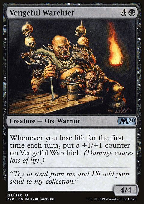 Vengeful Warchief, Core Set 2020 #121, Magic: The Gathering card