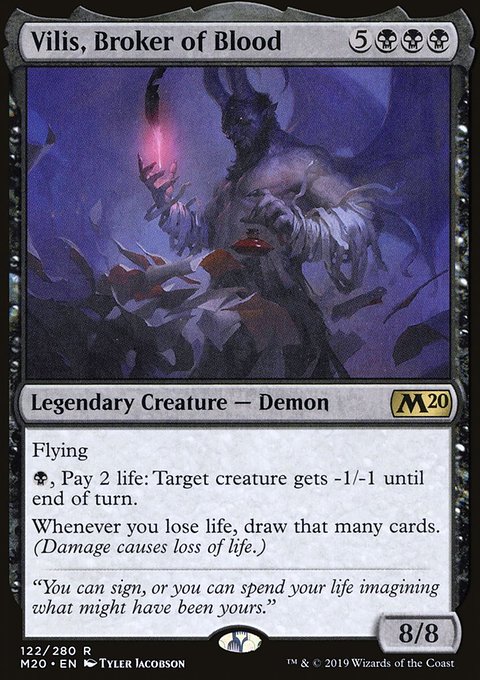 Vilis, Broker of Blood, Core Set 2020 #122, Magic: The Gathering card