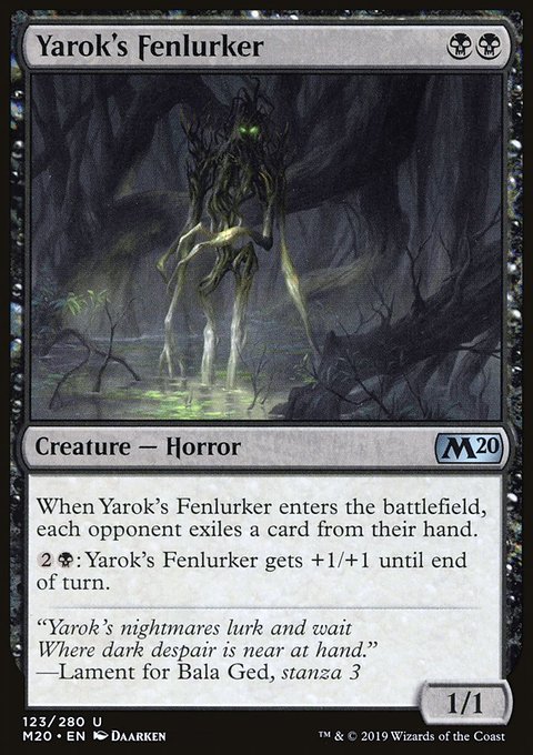 Yarok's Fenlurker, Core Set 2020 #123, Magic: The Gathering card
