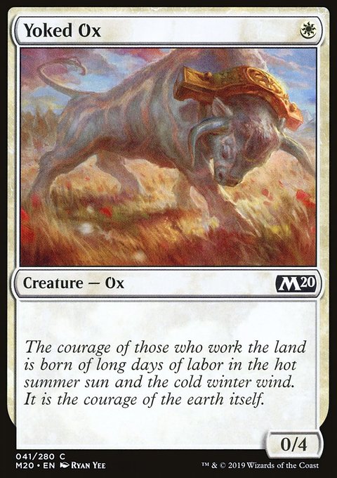 Yoked Ox, Core Set 2020 #41, Magic: The Gathering card