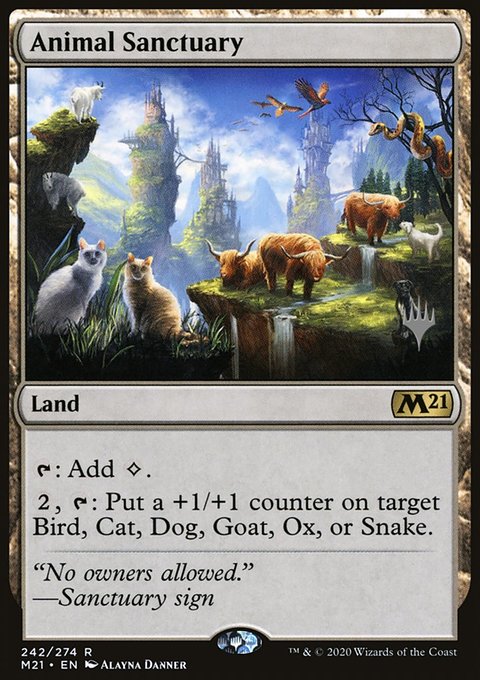 Animal Sanctuary, Core Set 2021 Promos #242p, Magic: The Gathering card