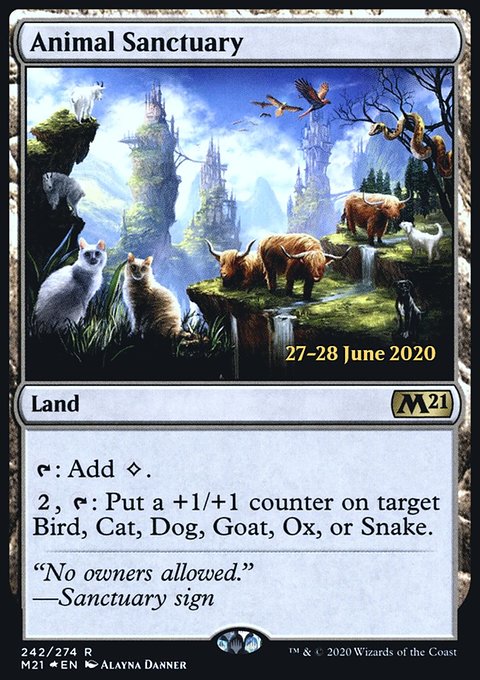 Animal Sanctuary, Core Set 2021 Promos #242s, Magic: The Gathering card