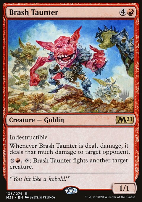 Brash Taunter, Core Set 2021 Promos #133p, Magic: The Gathering card