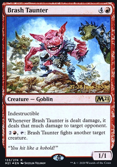 Brash Taunter, Core Set 2021 Promos #133s, Magic: The Gathering card