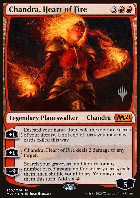 Chandra, Heart of Fire, Core Set 2021 Promos #135p, Magic: The Gathering card