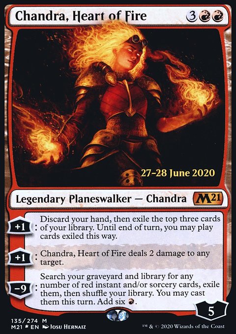 Chandra, Heart of Fire, Core Set 2021 Promos #135s, Magic: The Gathering card