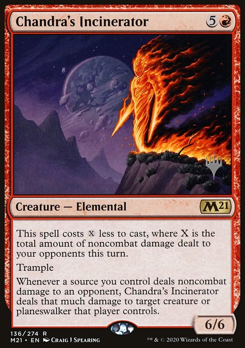 Chandra's Incinerator, Core Set 2021 Promos #136p, Magic: The Gathering card