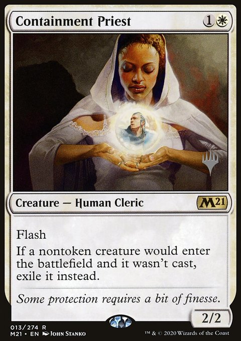 Containment Priest, Core Set 2021 Promos #13p, Magic: The Gathering card