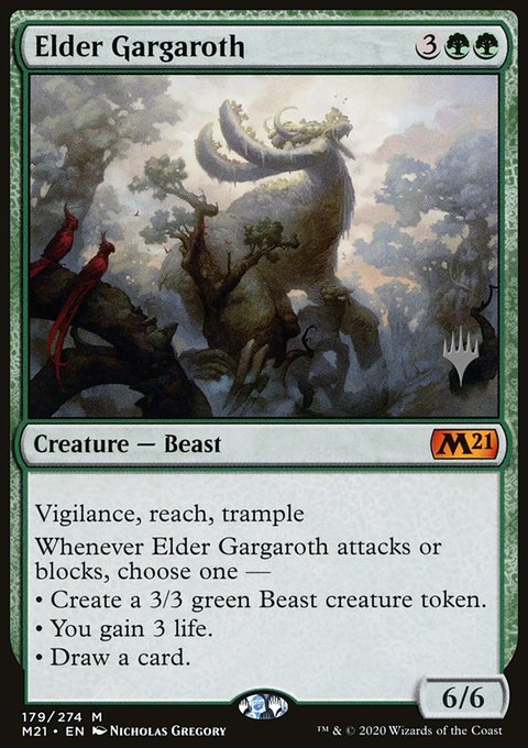 Elder Gargaroth, Core Set 2021 Promos #179p, Magic: The Gathering card