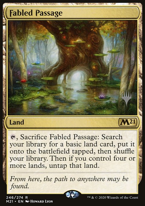 Fabled Passage, Core Set 2021 Promos #246p, Magic: The Gathering card
