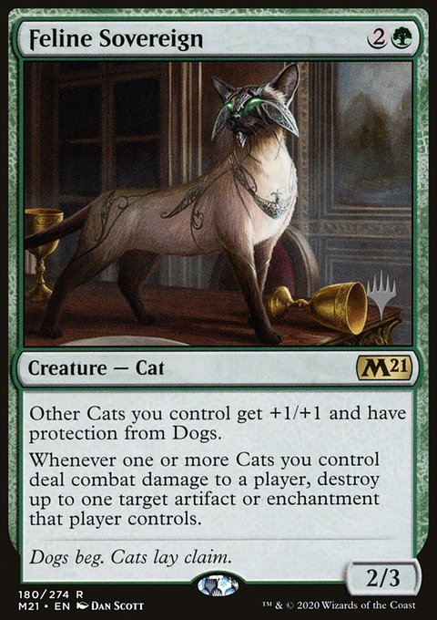 Feline Sovereign, Core Set 2021 Promos #180p, Magic: The Gathering card