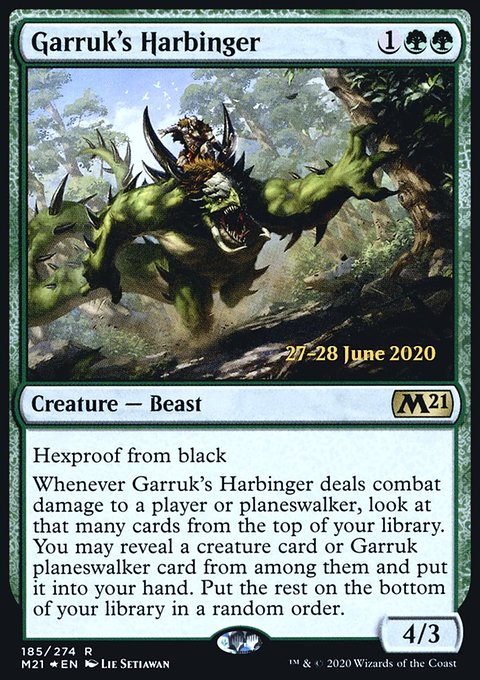 Garruk's Harbinger, Core Set 2021 Promos #185s, Magic: The Gathering card