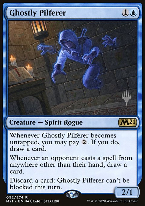 Ghostly Pilferer, Core Set 2021 Promos #52p, Magic: The Gathering card