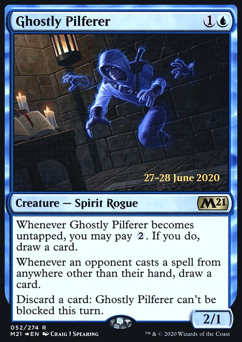 Ghostly Pilferer, Core Set 2021 Promos #52s, Magic: The Gathering card