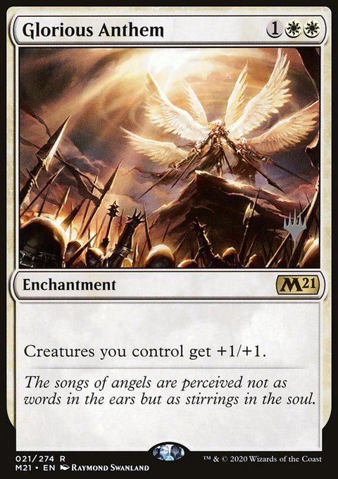 Glorious Anthem, Core Set 2021 Promos #21p, Magic: The Gathering card