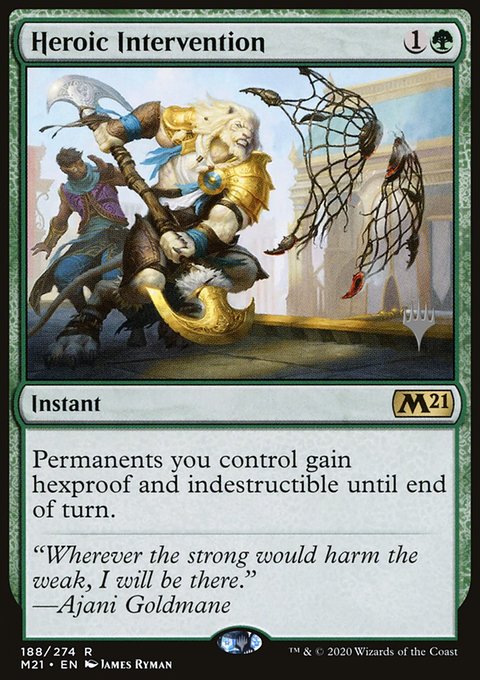 Heroic Intervention, Core Set 2021 Promos #188p, Magic: The Gathering card