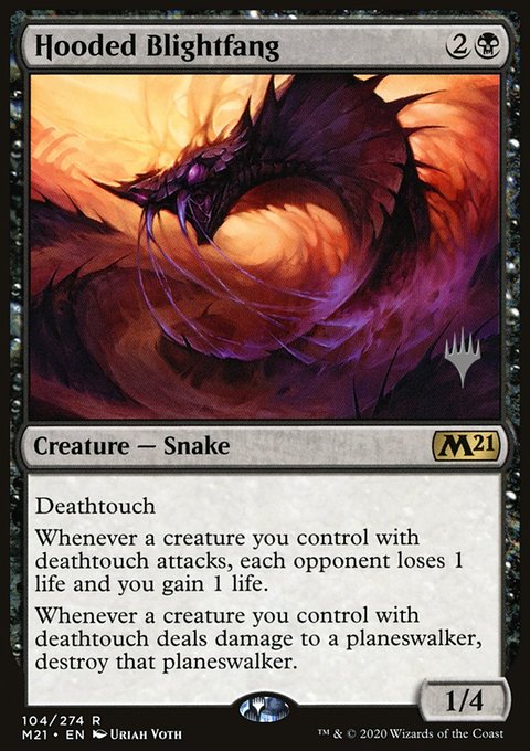 Hooded Blightfang, Core Set 2021 Promos #104p, Magic: The Gathering card