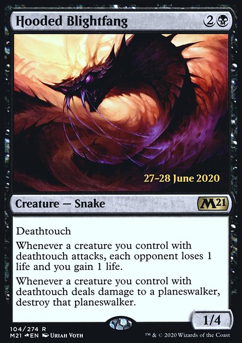 Hooded Blightfang, Core Set 2021 Promos #104s, Magic: The Gathering card