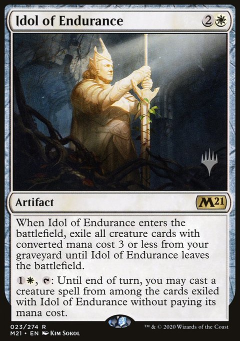 Idol of Endurance, Core Set 2021 Promos #23p, Magic: The Gathering card