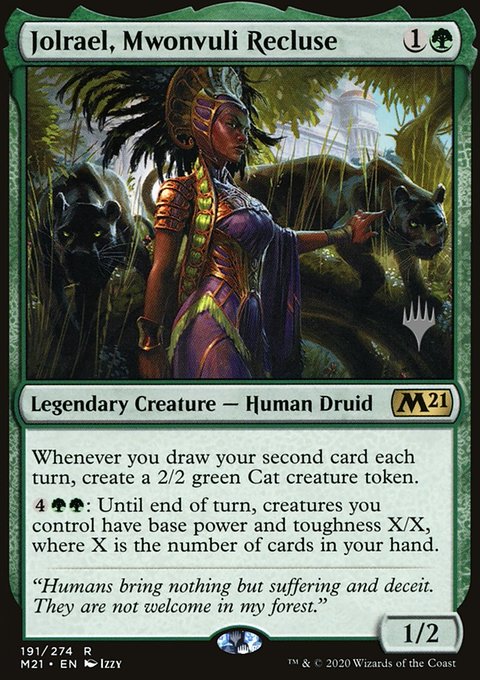 Jolrael, Mwonvuli Recluse, Core Set 2021 Promos #191p, Magic: The Gathering card