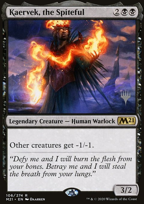 Kaervek, the Spiteful, Core Set 2021 Promos #106p, Magic: The Gathering card