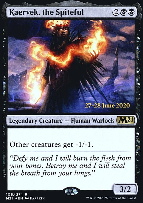 Kaervek, the Spiteful, Core Set 2021 Promos #106s, Magic: The Gathering card