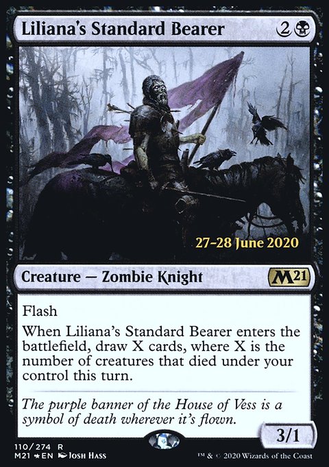Liliana's Standard Bearer, Core Set 2021 Promos #110s, Magic: The Gathering card