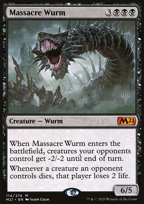 Massacre Wurm, Core Set 2021 Promos #114p, Magic: The Gathering card