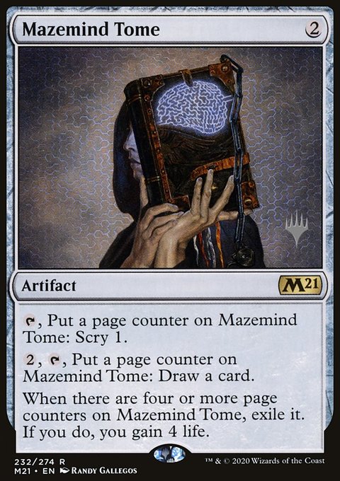 Mazemind Tome, Core Set 2021 Promos #232p, Magic: The Gathering card