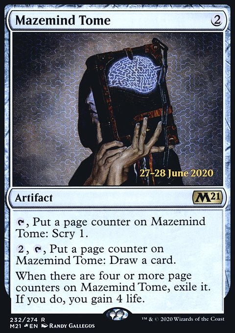 Mazemind Tome, Core Set 2021 Promos #232s, Magic: The Gathering card