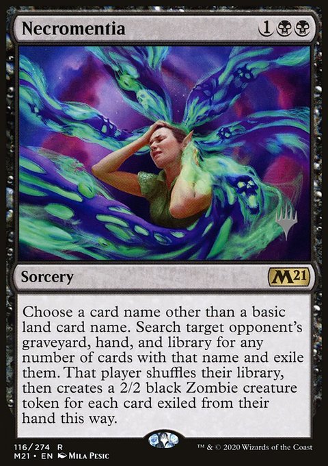 Necromentia, Core Set 2021 Promos #116p, Magic: The Gathering card