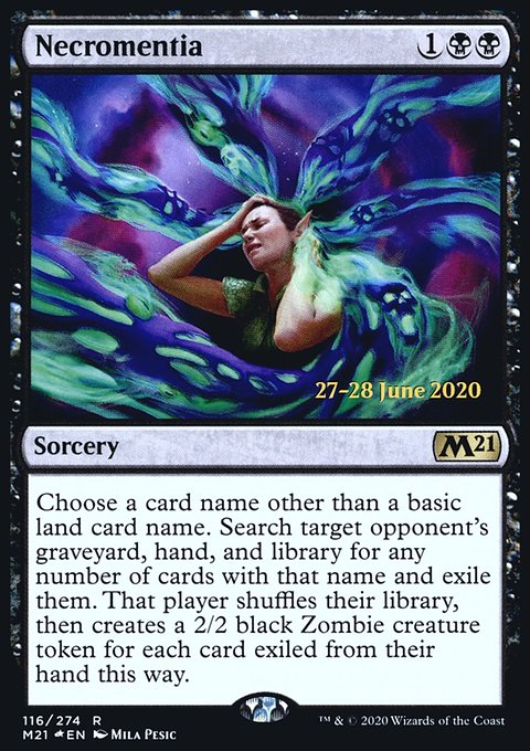 Necromentia, Core Set 2021 Promos #116s, Magic: The Gathering card