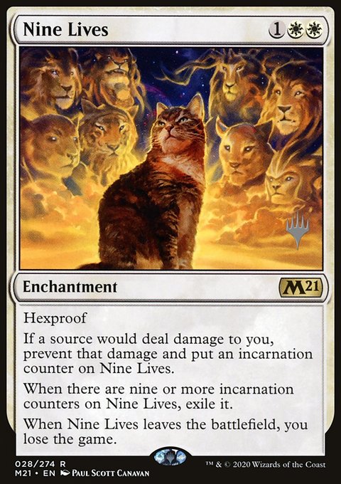 Nine Lives, Core Set 2021 Promos #28p, Magic: The Gathering card