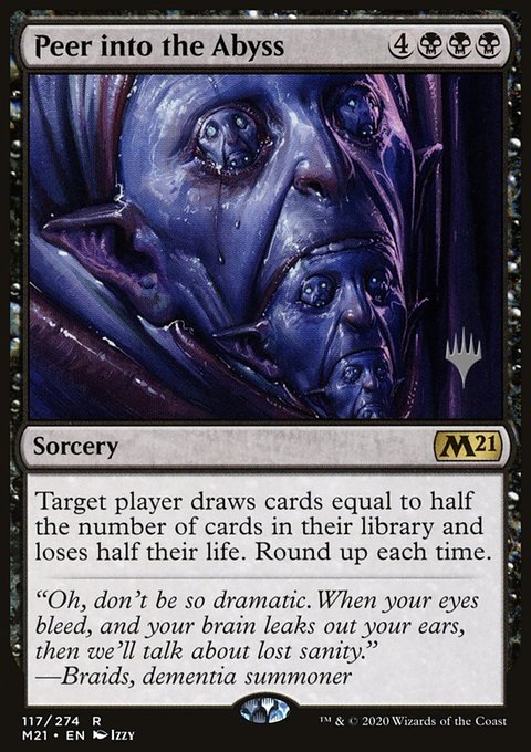 Peer into the Abyss, Core Set 2021 Promos #117p, Magic: The Gathering card