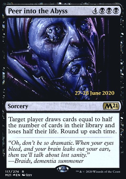 Peer into the Abyss, Core Set 2021 Promos #117s, Magic: The Gathering card
