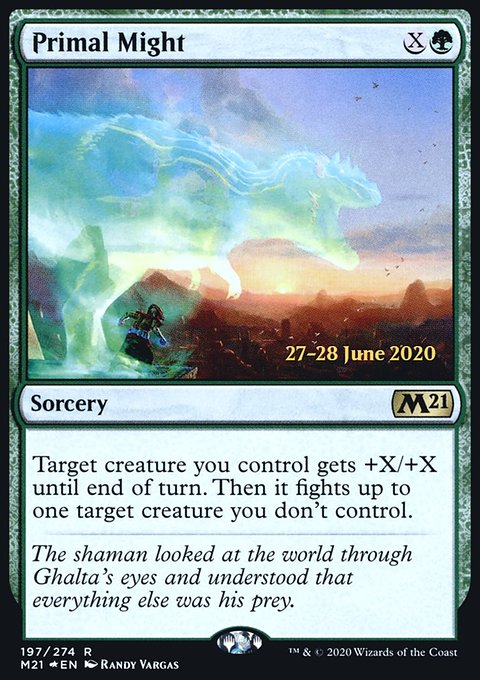 Primal Might, Core Set 2021 Promos #197s, Magic: The Gathering card