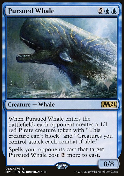 Pursued Whale, Core Set 2021 Promos #60p, Magic: The Gathering card