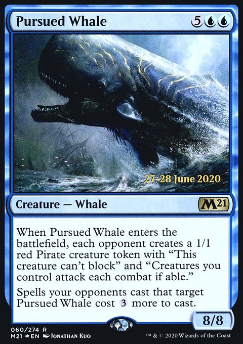 Pursued Whale, Core Set 2021 Promos #60s, Magic: The Gathering card