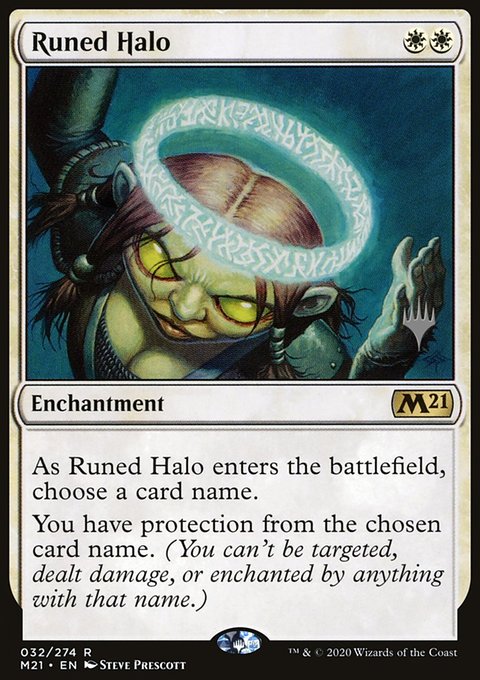 Runed Halo, Core Set 2021 Promos #32p, Magic: The Gathering card