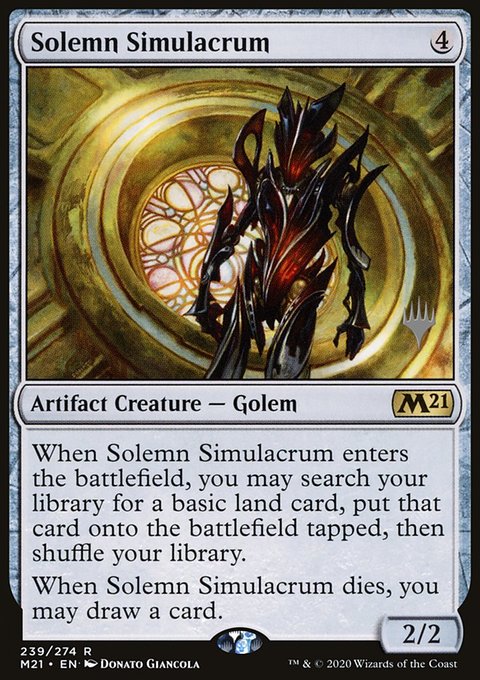 Solemn Simulacrum, Core Set 2021 Promos #239p, Magic: The Gathering card