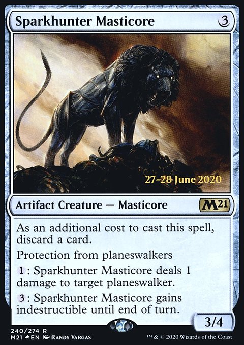 Sparkhunter Masticore, Core Set 2021 Promos #240s, Magic: The Gathering card