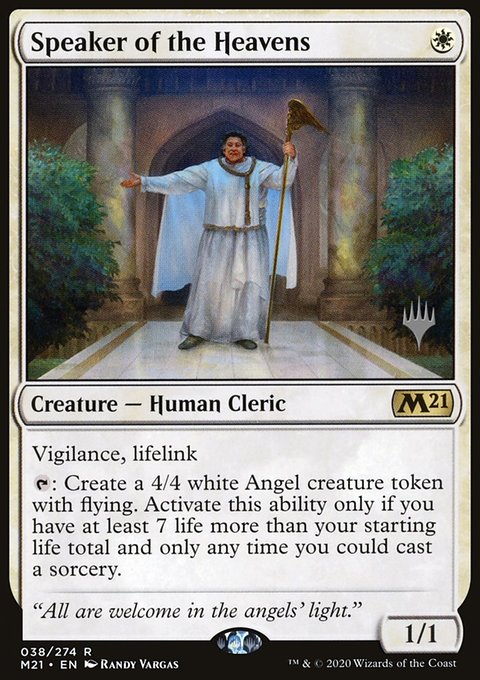 Speaker of the Heavens, Core Set 2021 Promos #38p, Magic: The Gathering card