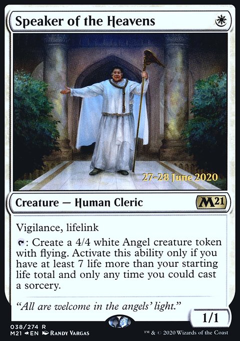 Speaker of the Heavens, Core Set 2021 Promos #38s, Magic: The Gathering card