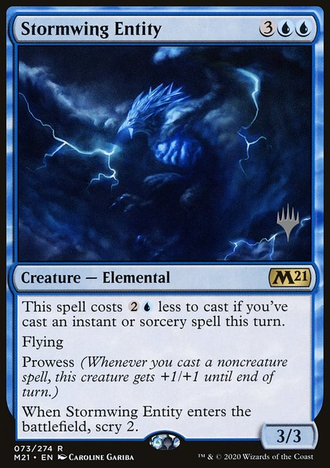 Stormwing Entity, Core Set 2021 Promos #73p, Magic: The Gathering card