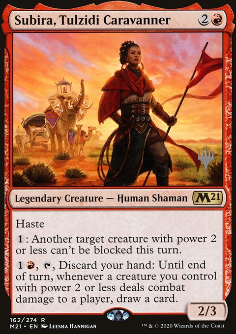 Subira, Tulzidi Caravanner, Core Set 2021 Promos #162p, Magic: The Gathering card