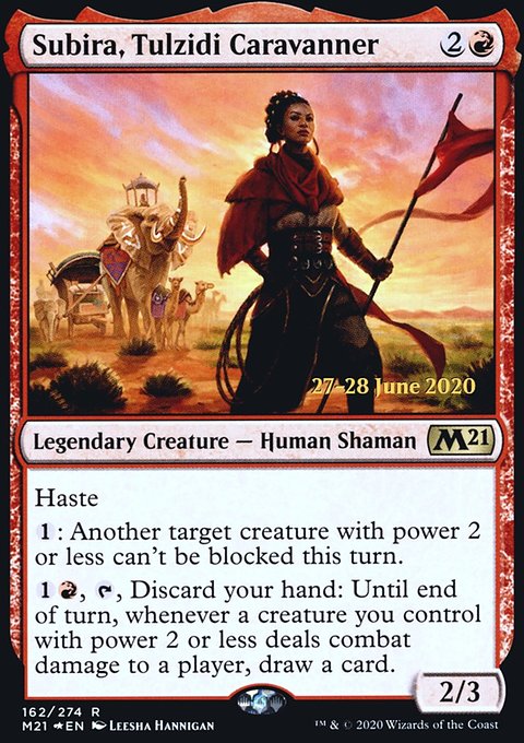 Subira, Tulzidi Caravanner, Core Set 2021 Promos #162s, Magic: The Gathering card