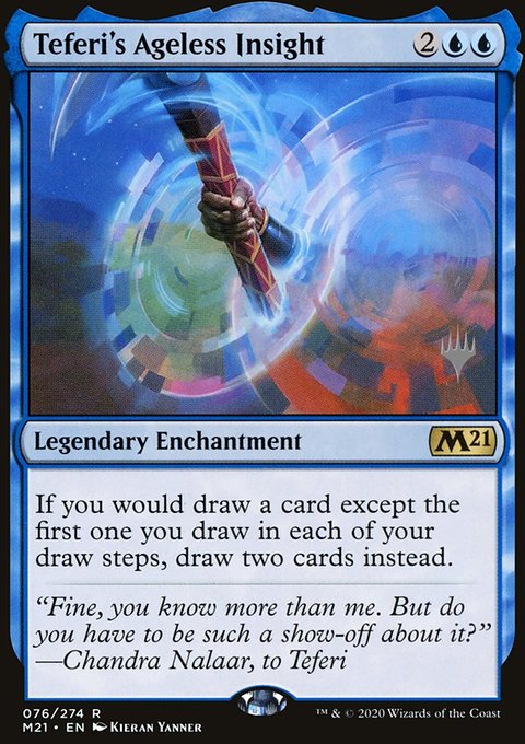 Teferi's Ageless Insight, Core Set 2021 Promos #76p, Magic: The Gathering card