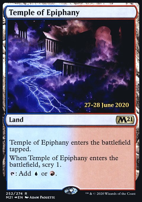 Temple of Epiphany, Core Set 2021 Promos #252s, Magic: The Gathering card