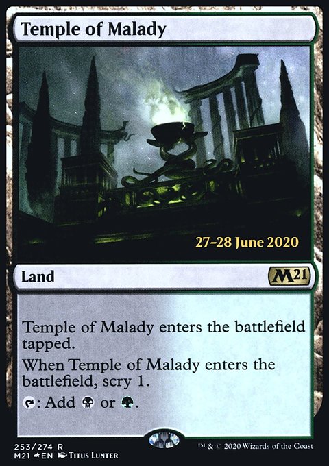 Temple of Malady, Core Set 2021 Promos #253s, Magic: The Gathering card
