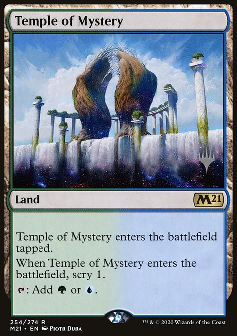 Temple of Mystery, Core Set 2021 Promos #254p, Magic: The Gathering card